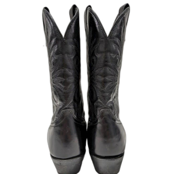 Mens Laredo Paris 12in Black Embroidered Leather Western Boots Size 9EW - Picture 2 of 6